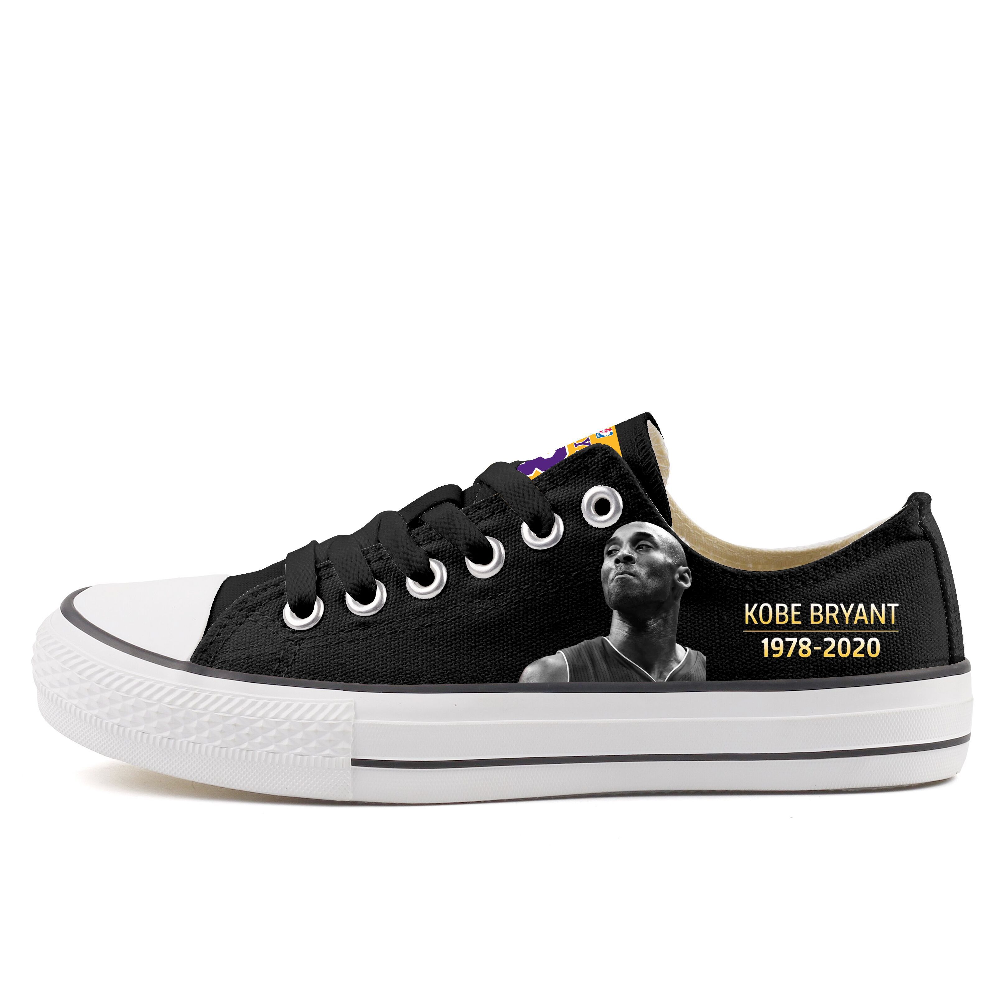 Women's Los Angeles Lakers Kobe Bryant Repeat Print Low Top Sneakers 006